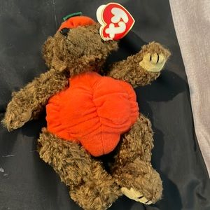 Peter Pumpkin Bear Beanie Baby